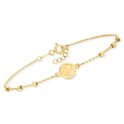 14K Gold Metal Beads Bracelet