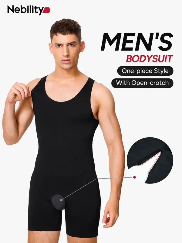 【Nebility】Men's One-piece Shapewear -  Seamless Body Suit Menswear Elastic Fitness