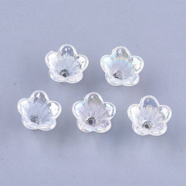 Transparent Acrylic Bead Caps