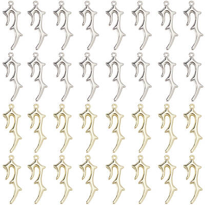 40Pcs 2 Colors Zinc Alloy Pendants