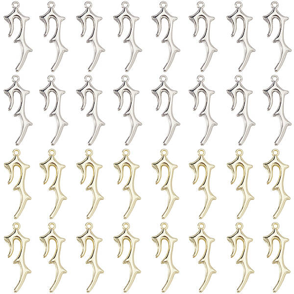 40Pcs 2 Colors Zinc Alloy Pendants