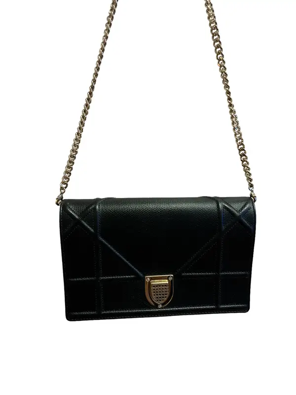 Pre-owned Dior Leather Crossbody Bags Diorama WOC