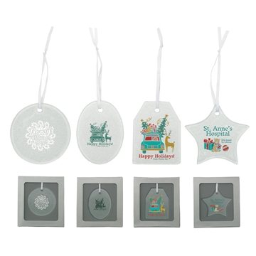 100 Promotional Hammered Glass Ornament - Textured