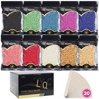 2.2lbs Hair Removal Wax Beads, Professional Hard Wax Beads 1000g, with 20 Applicators, Suitable for Full Body, Painless Gentl...