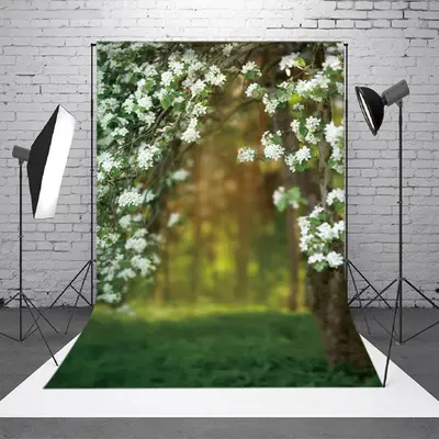 Pure Flowers Tree Bokeh Spring Photography Backdrop - Aperturee