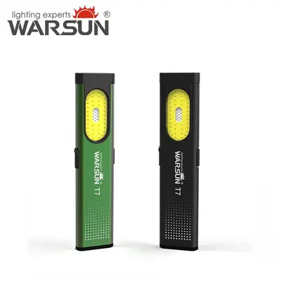 WARSUN Pocket-Sized Multi-Mode LED Flashlight – 675 LM, USB-C Rechargeable, IPX4 Waterproof, Dual-Color (Red/Blue) Strobe f...