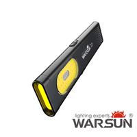 WARSUN Compact Multi-Mode Pocket LED Flashlight - 675LM, USB-C Rechargeable, IPX4, Dual Material, Red/Blue Strobe, for Everyd...
