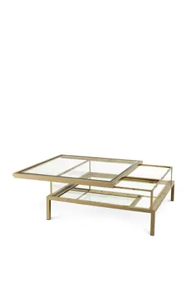 Brushed Brass Square Coffee Table | Eichholtz Harvey
