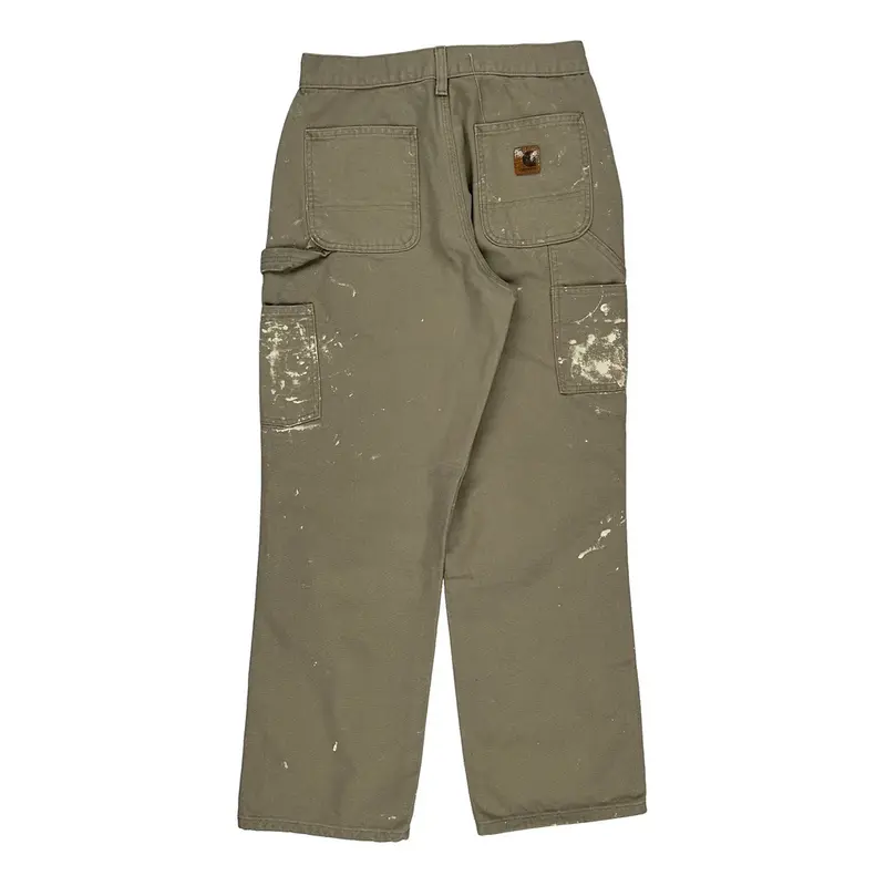 Carhartt Carpenter Trousers - 30W 29L Khaki Cotton