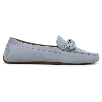 Cole Haan Bellport Bow Driver Suede Women's Boat Shoes - Heather Blue - Size:US 9 Women