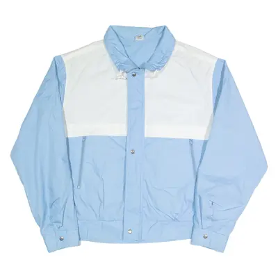 MASKU Mens Bomber Jacket Blue 90s L