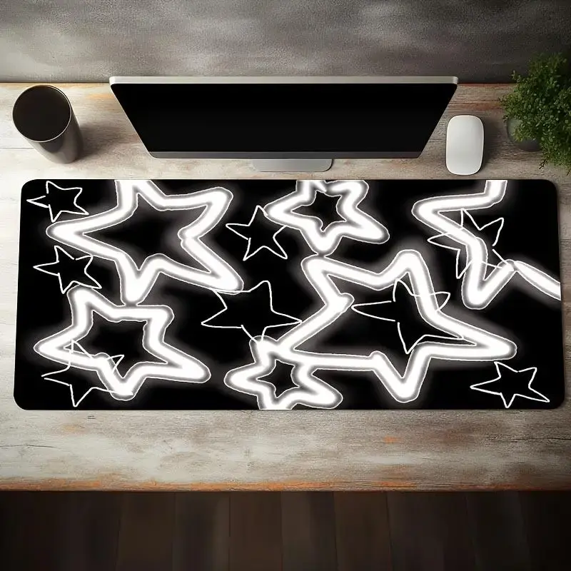 Creative Star Pattern Mouse Pad, Large Gaming Mouse Pad, Non-slip Computer Mouse Mat, Keyboard Pad, Suitable for Home Office ...