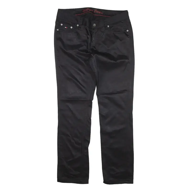 TOMMY HILFIGER Trousers Black Regular Straight Nylon Womens W30 L29
