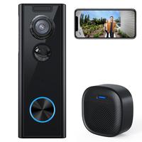 Wireless Video Doorbell Camera, No Subscription, Wireless, 2K Video, 2-Way Audio, Night Vision, Waterproof, Security Camera, ...