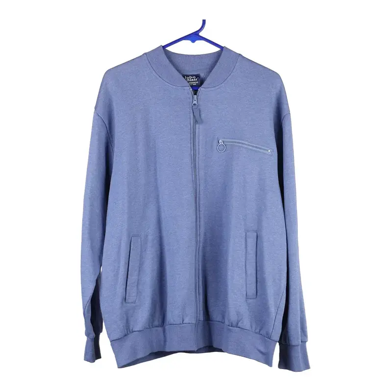 John Blair Zip Up - Large Blue Cotton Blend