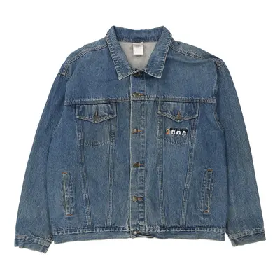 Mickey Mouse 2000 Disney Cartoon Denim Jacket - XL Blue Cotton