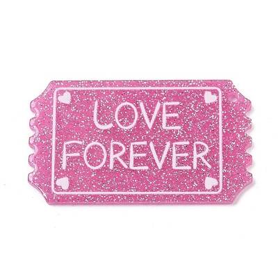 Valentine's Day Printed Opaque Acrylic Pendants
