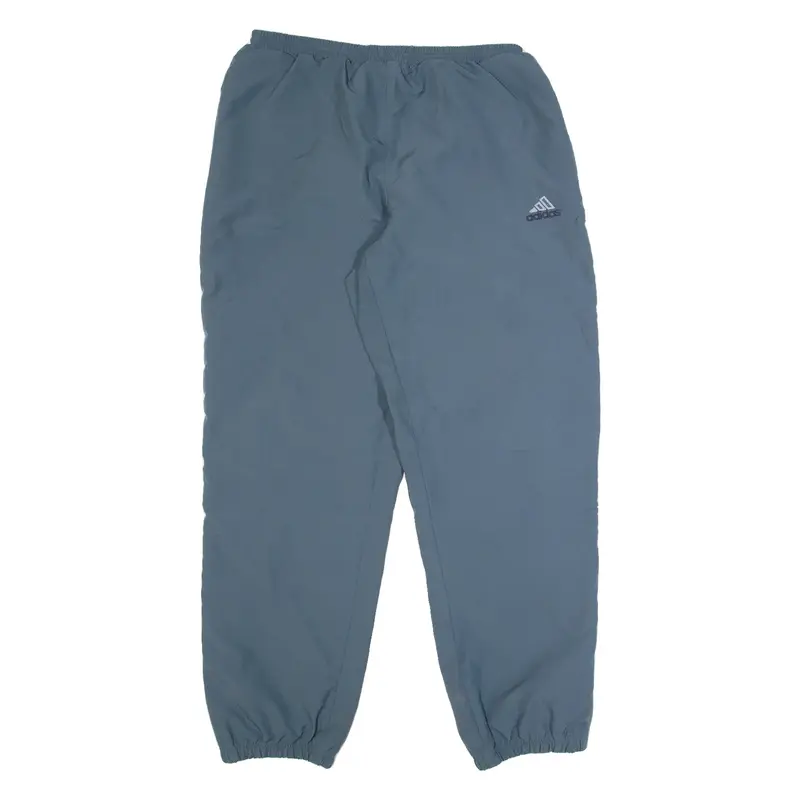 ADIDAS Mens Track Pants Blue Tapered XL W30 L30