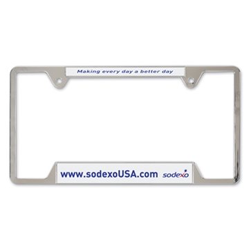 100 Promotional Metal License Plate Frame - 6 1/4