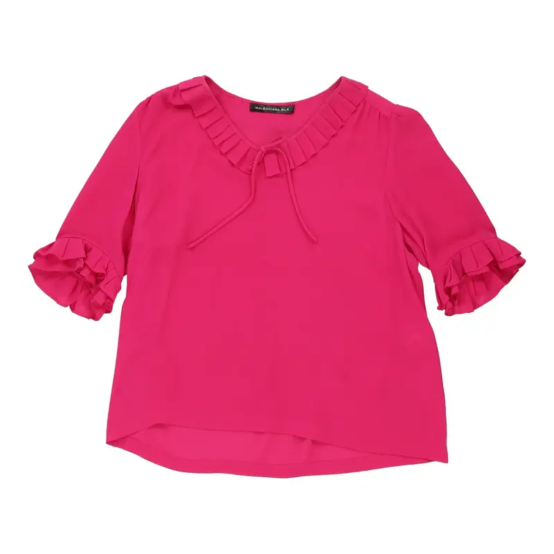 Balenciaga Blouse - Medium Pink Silk | Size: medium