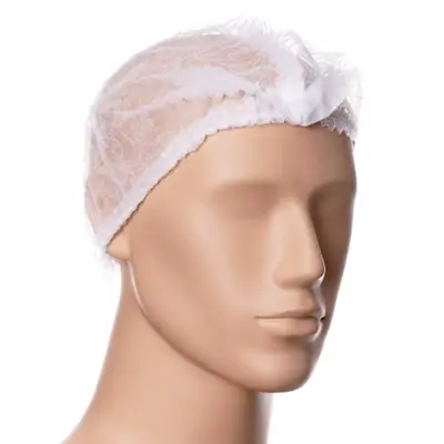 Activeshop Disposable Clip-On Caps, 100 Pieces. White