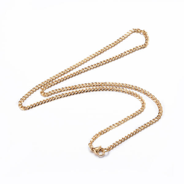 304 Stainless Steel Curb Chain Necklaces