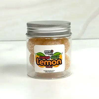 *MEGA* SOUR CANDY BALLS JAR - LEMON