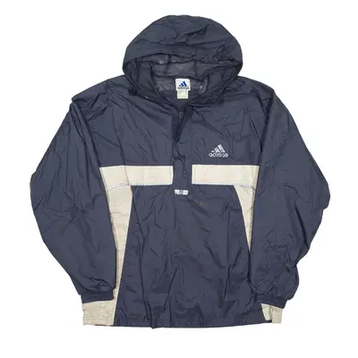 ADIDAS 1/4 Zip Windbreaker Jacket Grey 90s Mens L