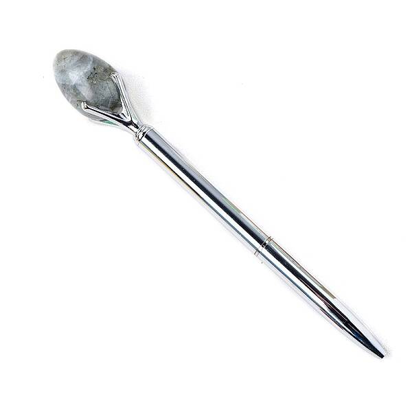 Natural Labradorite Egg Ball-Point Pen