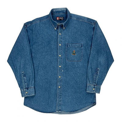 Chaps Ralph Lauren Denim Shirt - Large Blue Cotton