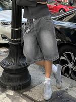 Men's Denim Baggy Shorts, Loose Casual Basic Comfy Minimalist Breathable Shorts for Daily Wear, Men's Oversized Bottoms for A...