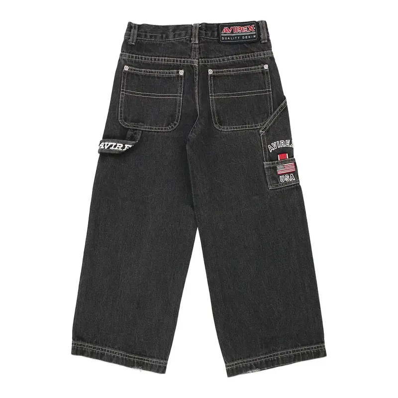 Age 6 Avirex Carpenter Jeans - Small Black Cotton