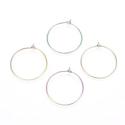 Ion Plating(IP) 316L Surgical Stainless Steel Hoop Earring Findings