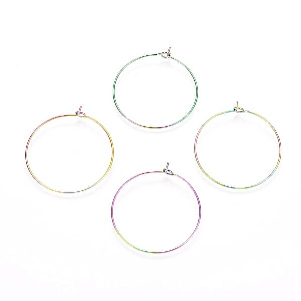 Ion Plating(IP) 316L Surgical Stainless Steel Hoop Earring Findings