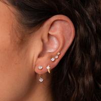 Lexody  Three piece earrings set for women, earrings for multiple piercings, cartilage studs, small hoops, delicate earring s...