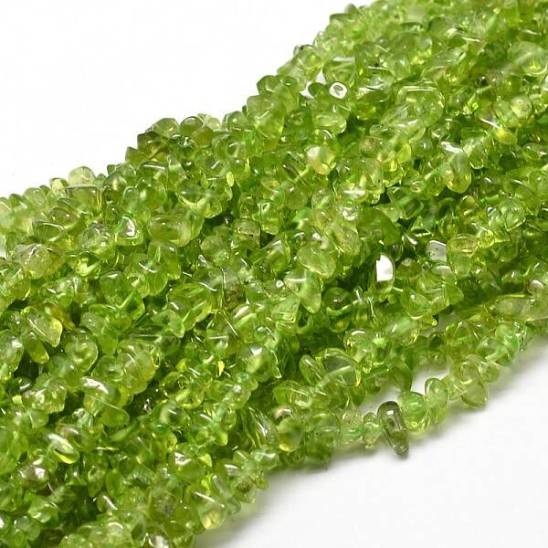 Natural Olive Quartz Chip Beads Strands