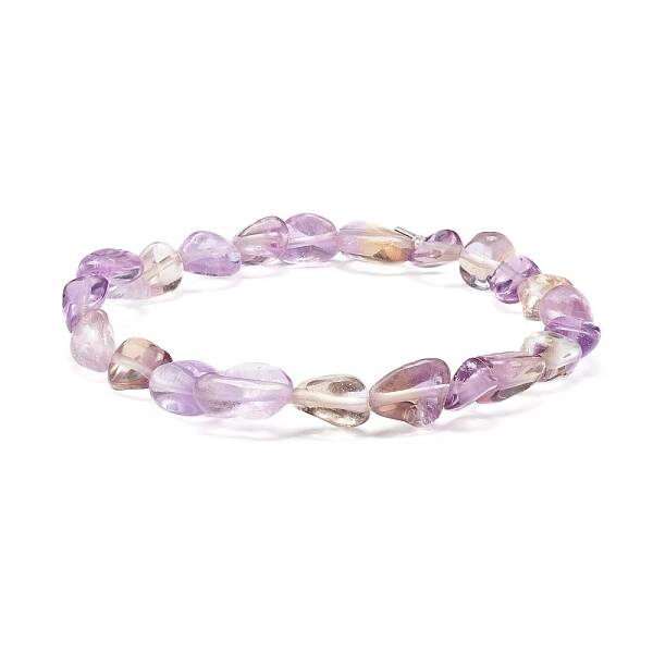 Natural Ametrine Nuggets Beads Stretch Bracelet for Her
