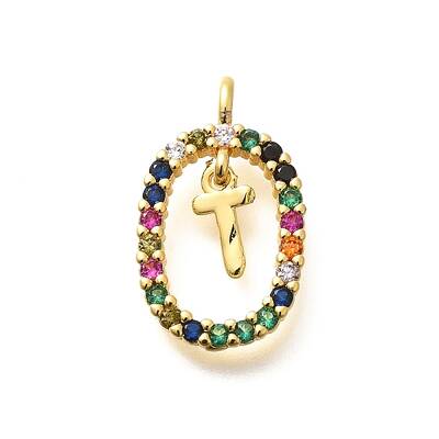 Brass Micro Pave Cubic Zirconia Pendants