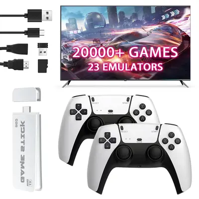 M15 Retro Game Stick - Built-in 20,000+ classic games | Dual wireless game controllers | HDMI output | Plug and play