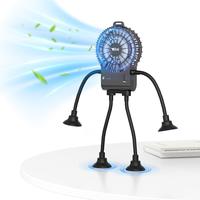 Robot Portable Handheld Creative Fan - Ultra-high degree of freedom mini fan, battery life of 7-8 hours, USB charging, suitab...