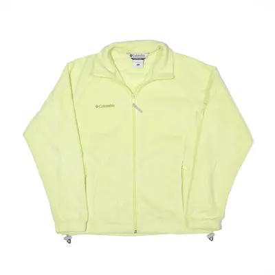 COLUMBIA Neon Yellow Fleece Jacket M