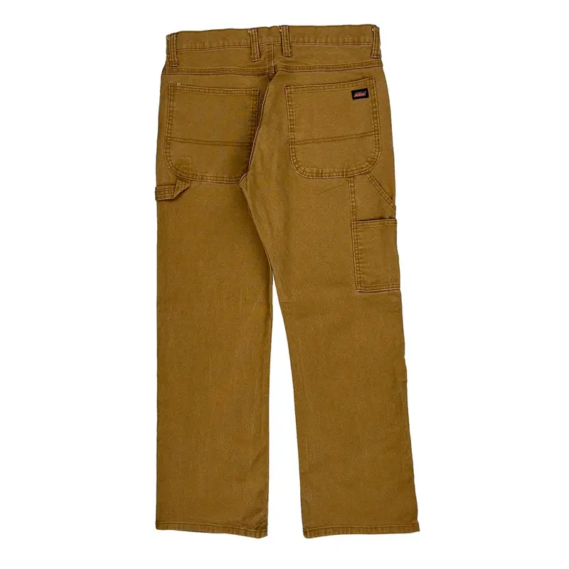 Utility Dickies Cargo Carpenter Trousers - 31? Waist Brown Cotton Blend