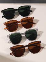 Women Vintage Simple Tinted Lens Glasses, Mother's Day Gift, 2025 Summer Fashion Square Frame Fashion Glasses, Trendy Travel ...