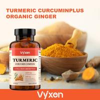 Vyxen Curcumin Turmeric Supplement 2250mg - 95% Organic Curcumin Pepper Extract for Daily Joint and Immune Health Support, An...