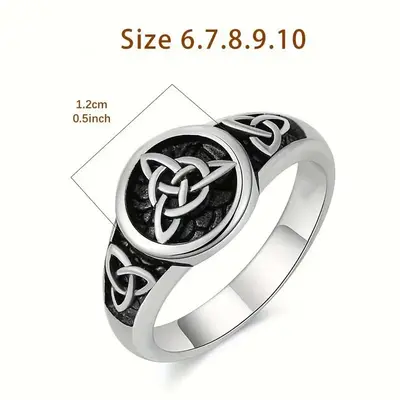 Celtic knot trinity ring witch knot amulet men and women couple ring suitable for daily gift giving party