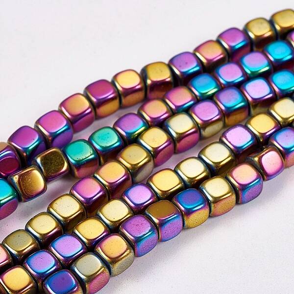 Electroplate Non-magnetic Synthetic Hematite Beads Strands