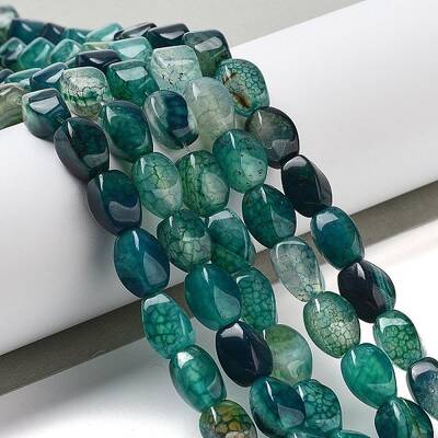 Natural Dragon Veins Agate Beads Strands