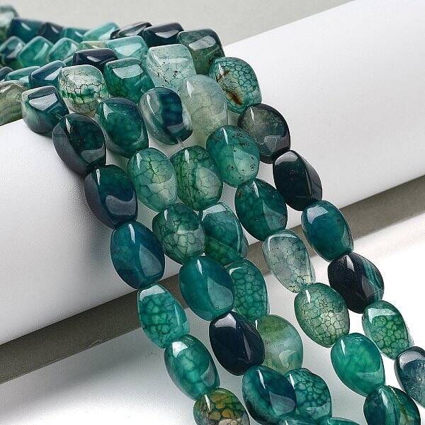 Natural Dragon Veins Agate Beads Strands