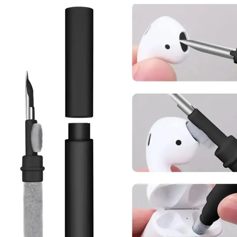 Portable Mini Headset Cleaning Pen with Cap, 1 Count Bluetooth-compatible Earbuds Cleaning Pen, Universal Mobile Devices Clea...