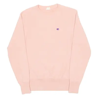 CHAMPION REVERSE WEAVE Mens Sweatshirt Pink Crew Neck S
